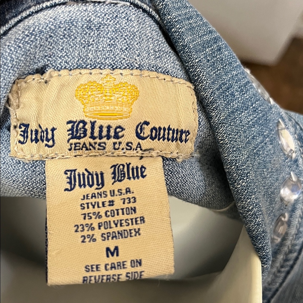 ๐๐ฉต๐๐ฉต๐ JUDY BLUE COUTURE RHINESTONE JACKET. - Picture 7 of 7
